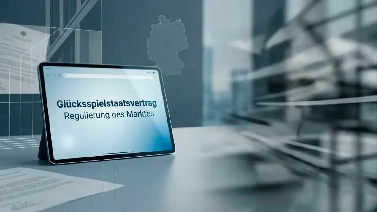 Symbolische Darstellung des regulierten und unregulierten Online-Glücksspielmarkts in Deutschland