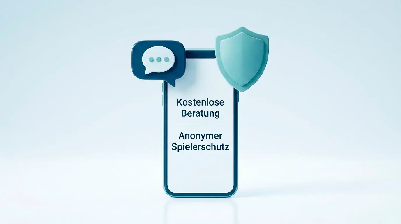 Telefon und Sprechblase mit Schutzschild als Sinnbild für kostenlose Beratung