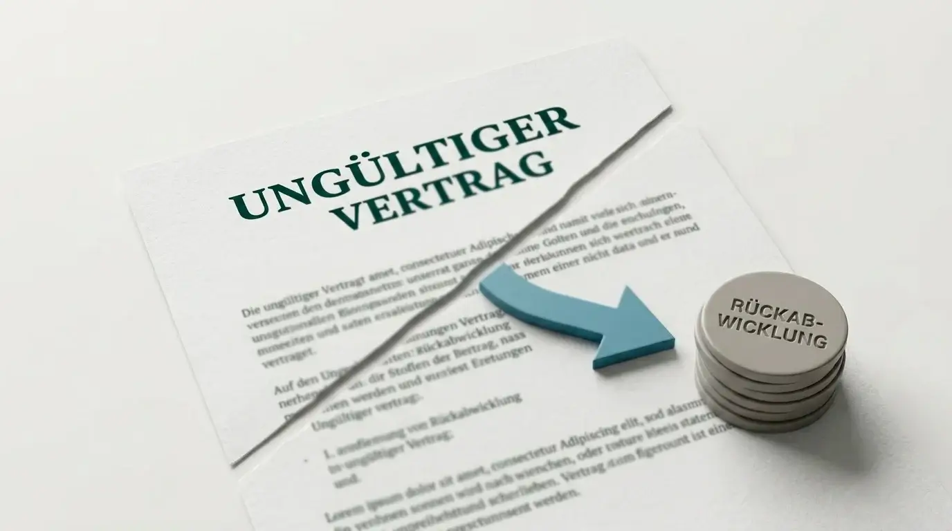 Schematische Darstellung der Vertragsnichtigkeit nach § 134 BGB und der Rückforderung nach § 812 BGB