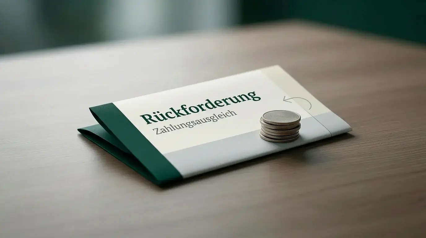 Symbolbild zur zivilrechtlichen Rückforderung verlorener Spieleinsätze mit Münzen und Rückgabedokument